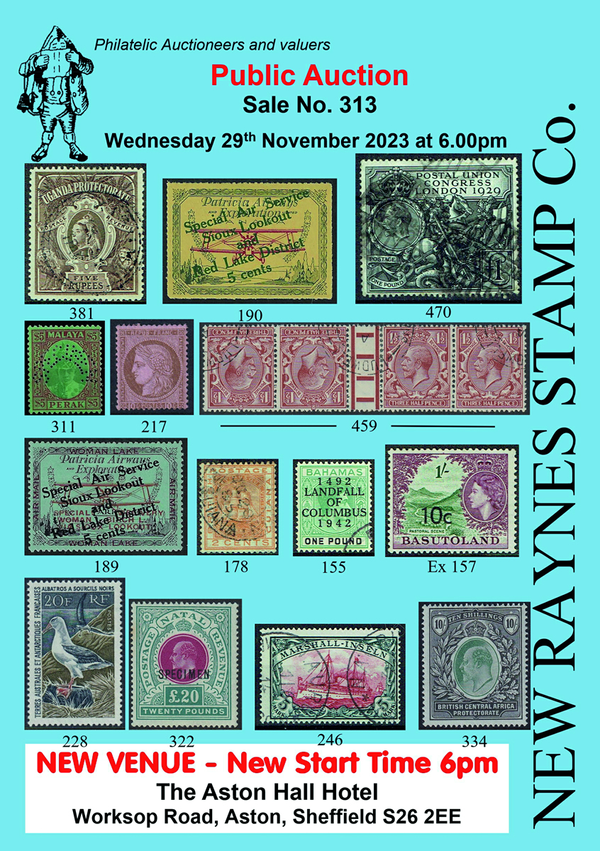 Click to view our latest Postal stamp auction