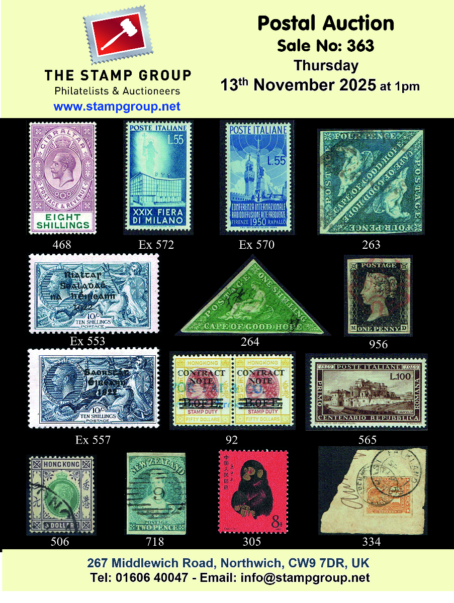 Click to view our next postal auction being held on 13th November 2025 at 1pm.